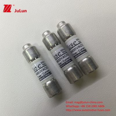 Power Fuse PV 7A 8A 10A Ceramic Vehicle Fuses High Interrupt Current Limiting Function Dc Fault Current 50KA