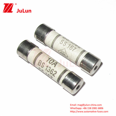Power BS1362 B6*25mm Ceramic Vehicle Fuses For Electric Current 3A 5A 7A 10A 13A 20A