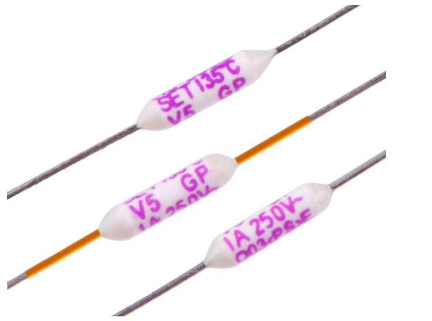 Tubular Type Axial Thermal Fuse 1A 250v Circuit Board Thermal Fuse