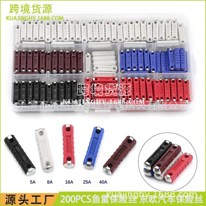 Automotive torpedo fuse box with torpedoshaped Eastern European fuse