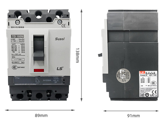 Isolation Plastic Shell Power Circuit Breaker Broken TD Series TD100N / H / FTU / FMU