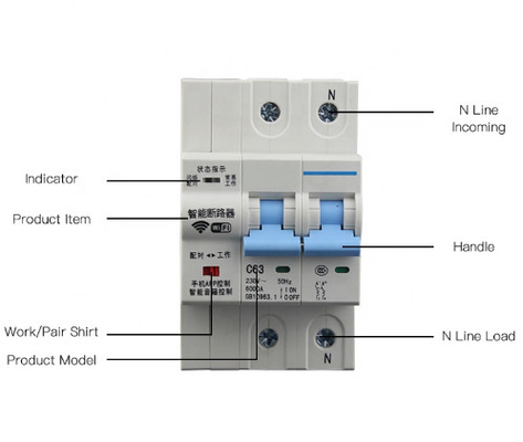 10000 Times Mechanical Life Intelligent Circuit Breaker Graiqf-125 AC220V