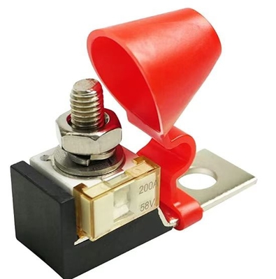 Red Hat Fuse Square Distribution Bottle Ceramic Automotive Fuses For RV Yacht Crane 58V 200A