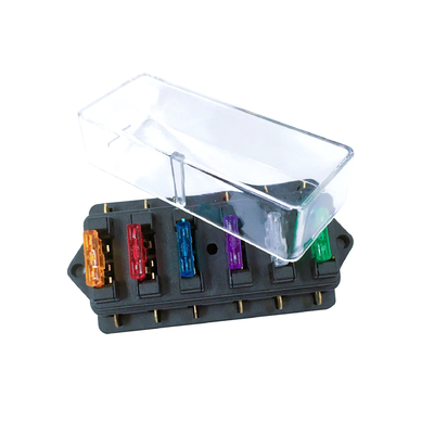 6 Way Transparent Dust Cover 6 Socket Fuse Box RV Circuit Modified