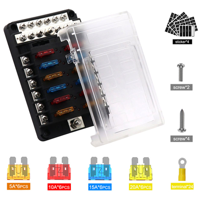 Belt LED Indicator Lights Car Fuse Box With Negative Polar Flow Exhaust Integration