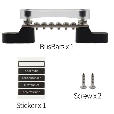 8Bit Single Convergence Row Belt Lid General BUS Bar 100A For Car Ship
