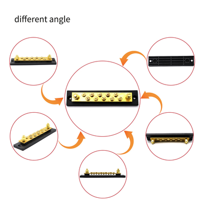 RV Yacht Large Current Exchange Line Row Copper Bus Bar 150A 48V DC 10 Bit