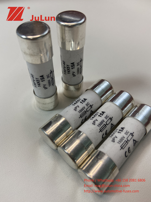 Ceramic Solar PV Copper Fuse 10A 10kA  DC Indoor-Only 1500VDC 14x51mm