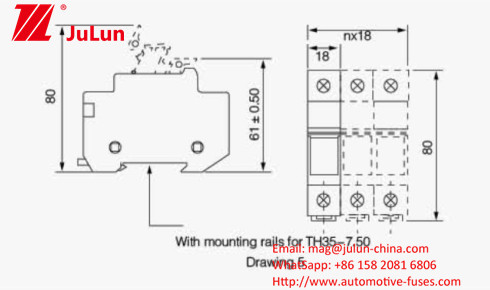 Cylindrical Shape Solar PV Fuse 1000VDC With 30kA Breaking Capacity And Ceramic Body