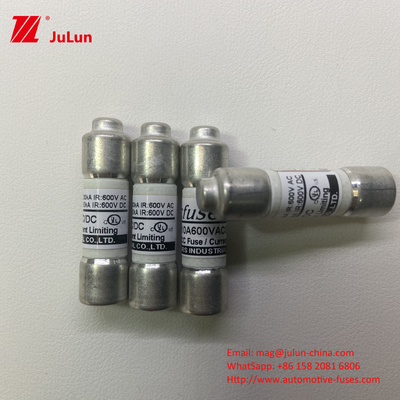 Power Fuse PV 7A 8A 10A Ceramic Vehicle Fuses High Interrupt Current Limiting Function Dc Fault Current 50KA