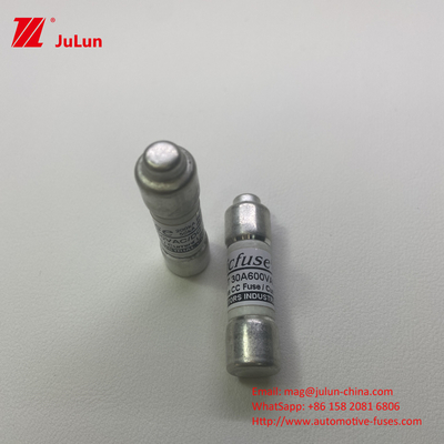 30A High Current 4A 5A 6A 600V PV Ceramic Automotive Fuses For Solar Junction Box DC Fault Current 50KA