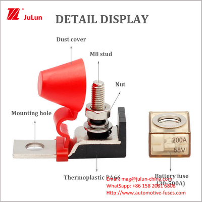 New Energy Electric Vehicle Battery Fuse Holder 58V 50A-300A Insulated