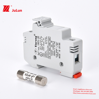 Dc Guide Type Solar PV Fuse 10A Rated IP20 Protection Fast Response
