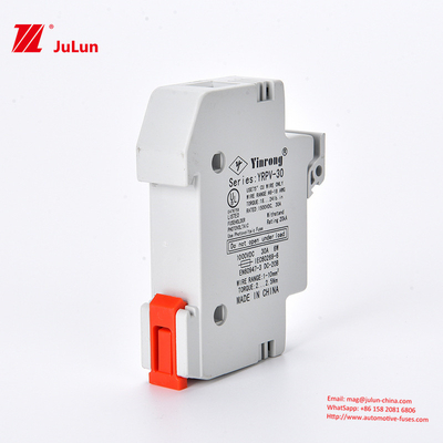 Dc Guide Type Solar PV Fuse 10A Rated IP20 Protection Fast Response