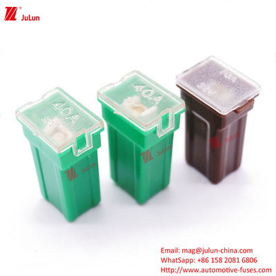 Safety Square Car Fuses Small Insert Mini Medium Large Current 20A 30A 40A 50A 60A Short Long Foot 32V Fuse Box