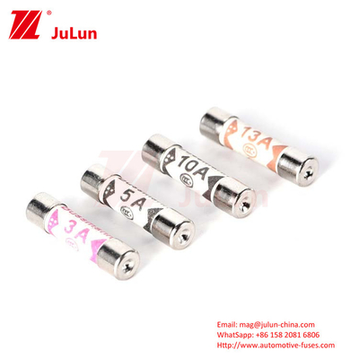 BUSSMANN BS1362 UK Ceramic Automotive Fuses 6*25mm 3A 5A 7A 10A 13A 20A Safety Regulation