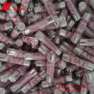 UK POWER PLUG Electric Current Ceramic Automotive Fuses With Ceramic Copper Material And 6*25mm Size