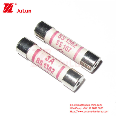 Power BS1362 B6*25mm Ceramic Vehicle Fuses For Electric Current 3A 5A 7A 10A 13A 20A