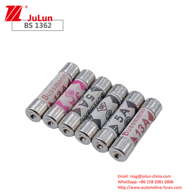 ASTA BS1362 SS167 Compliant Ceramic Automotive Fuses With Flat Head Tubular Design