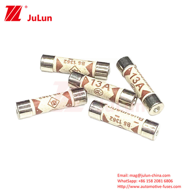 ASTA BS1362 SS167 Compliant Ceramic Automotive Fuses With Flat Head Tubular Design