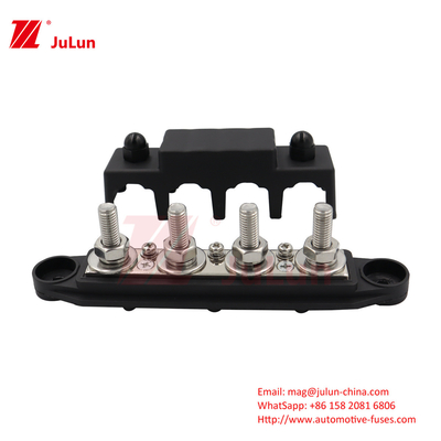 4-Stud Distribution Block 62.5A Rated Current High Temperature Resistance M8 M10 Per Column