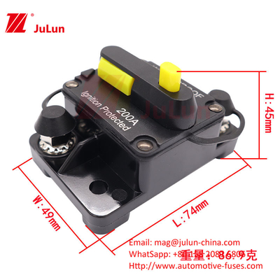 Yacht RV 0A-300A Yacht RV Switch Fuse Automatic Reset 12-48v Switch Fuse Holder Protector