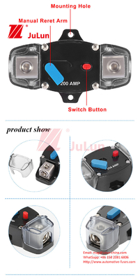 Vehicle 8  12-48V 30A-300A Circuit Breaker Car Audio Waterproof Power Protection Fuse Circuit Breaker  Manual Reset Circ