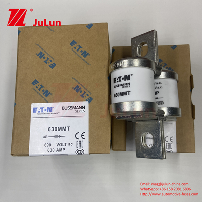 BUSSMANN 630MMT 690V 630A Ceramic Copper Twin Flat Plate Bolt Type Automotive Fuses By BUSSMANN