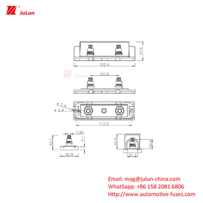 ANS/MIDI Small Good Fuse Holder Motor Boat Manually Reset Circuit Breaker No Auto Reset