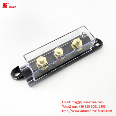 Two Poles Automotive Spare Parts Copper Contact Material External Dimension Fuse Holder / Box