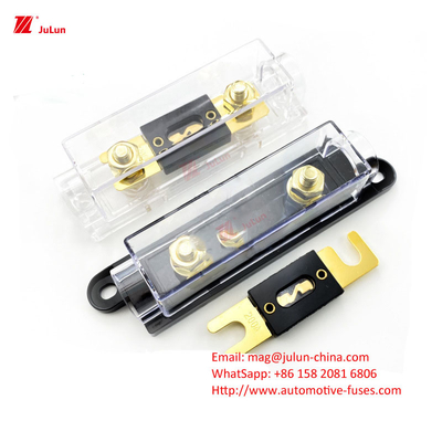 Two Poles Automotive Spare Parts Copper Contact Material External Dimension Fuse Holder / Box