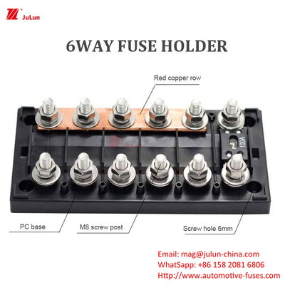 Car Circuit Protection Nylon Fuse Holder 30A-500A-55 ~125℃BX2103 Rectangular Car Yacht