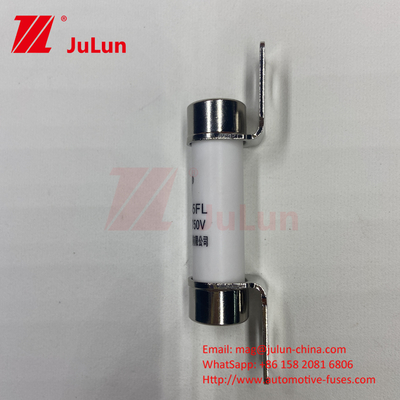 10A-50A 750VDC Ceramic Automotive Fuse With Bolt Mount Ceramic Ev325 Fuse Breaking Capacity EV325 20KA 50kA 15A 25A