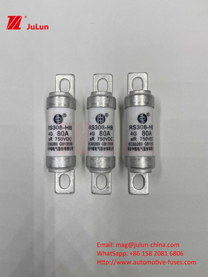 M6 Bolted EV Fuse 750V 80A10A 30A 50A 750VDC EV Fuse Hey Are Suitable For EV Traction System, Power Conversion