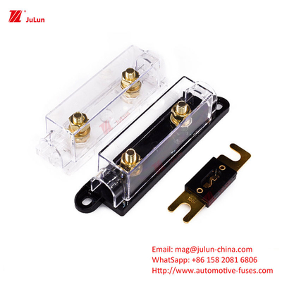 ANS/MIDI Small Premium Fuse Holder, Electric Vehicle Manual Reset 30A-500A Nylon Plastic One/Bipolar 32V Circuit Breaker