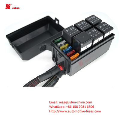 10-Way Car Fuse Box Single Row BX2103 50A Copper Car Spare Parts Fuse Holder EU UL Certification