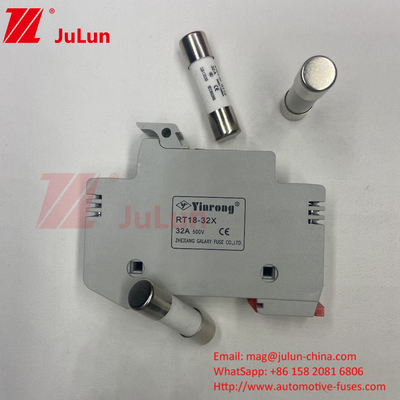 PV-30 CE TUV 10*38mm Dc 6A 8A 10A 12A 15A 20A 25A 32A PV Solar Dc 1000V Fuse With Fuse Holder Box With Indication