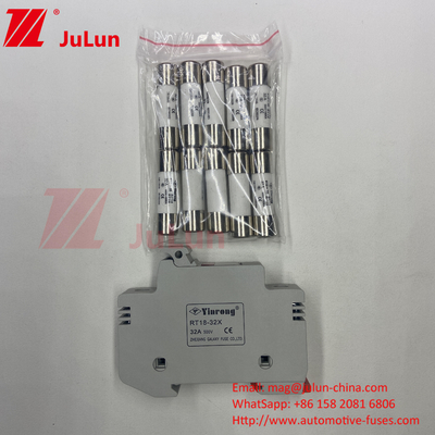 Solar Pv Fuse / Din Rail Solar Fuse Holder for Inverter 1500VDC 1000VDC 500VDC 10A-63A 30kA
