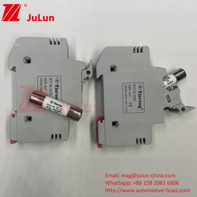 1000VDC 32A Solar Fuse Holder With Fuses For PV Inverters RT18-32 15A 20A 32A Fuse Holder With Led Indicator For Solar P