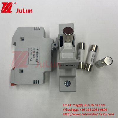 30kA Breaking Capacity  Solar Pv Fuse / Din Rail Solar Fuse Holder For Module Protection