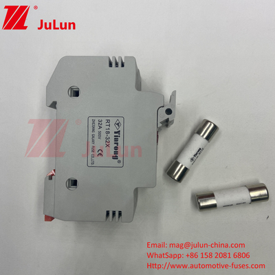 30kA Breaking Capacity  Solar Pv Fuse / Din Rail Solar Fuse Holder For Module Protection
