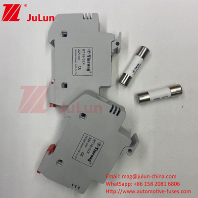 1000VDC 15A Solar PV Fuse Holder With Fuse Solar PV Fuses 6A 10A 15A 20A 25A 30A High Voltage For Solar System