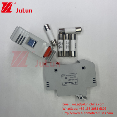 Silver  Solar Pv Fuse / Din Rail Solar Fuse Holder Range For Photovoltaic Bus Boxes