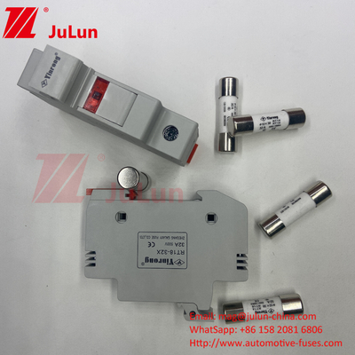 1000VDC 1500VDC 500VDC DIN Rail Solar Panel DC 32 Amp Solar Fuse Holder With Fuse For PV Pho