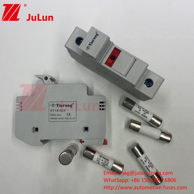 High Voltage Solar Fuse 10A~63A For Solar Photovoltaic Inverter 500vdc 1000vdc  1500vdc
