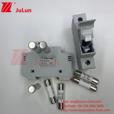 Silver Element Solar PV Fuse For IEC60269.6 Standard Din Guide Fuse Holder