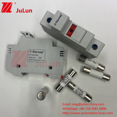 30kA DC Rated Solar Fuse For Photovoltaic BusS 1000V Fuse Base Suit 10 * 38 Fuse Core Inner Core