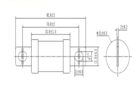 EV Charger Adapter Compatible With Electric Car  Round Tube Bolted Type Fuse DC500V