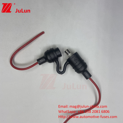 Dustproof Low Voltage Car Fuse Holder Red Black Silicone PPS 10A 250V