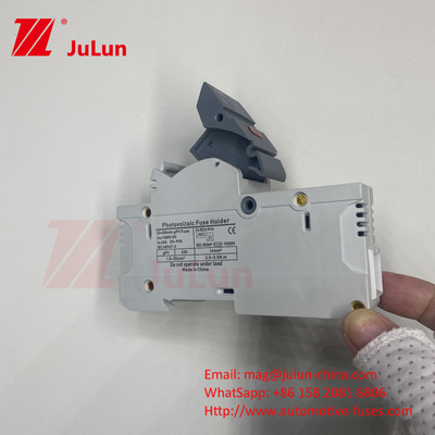 TUV DC Solar Fuse Fusible Holder Box Base DNPVF1-32 Solar System Protection 10x38MM 1000V GPV Fast Blow Ceramic DIN Rail
